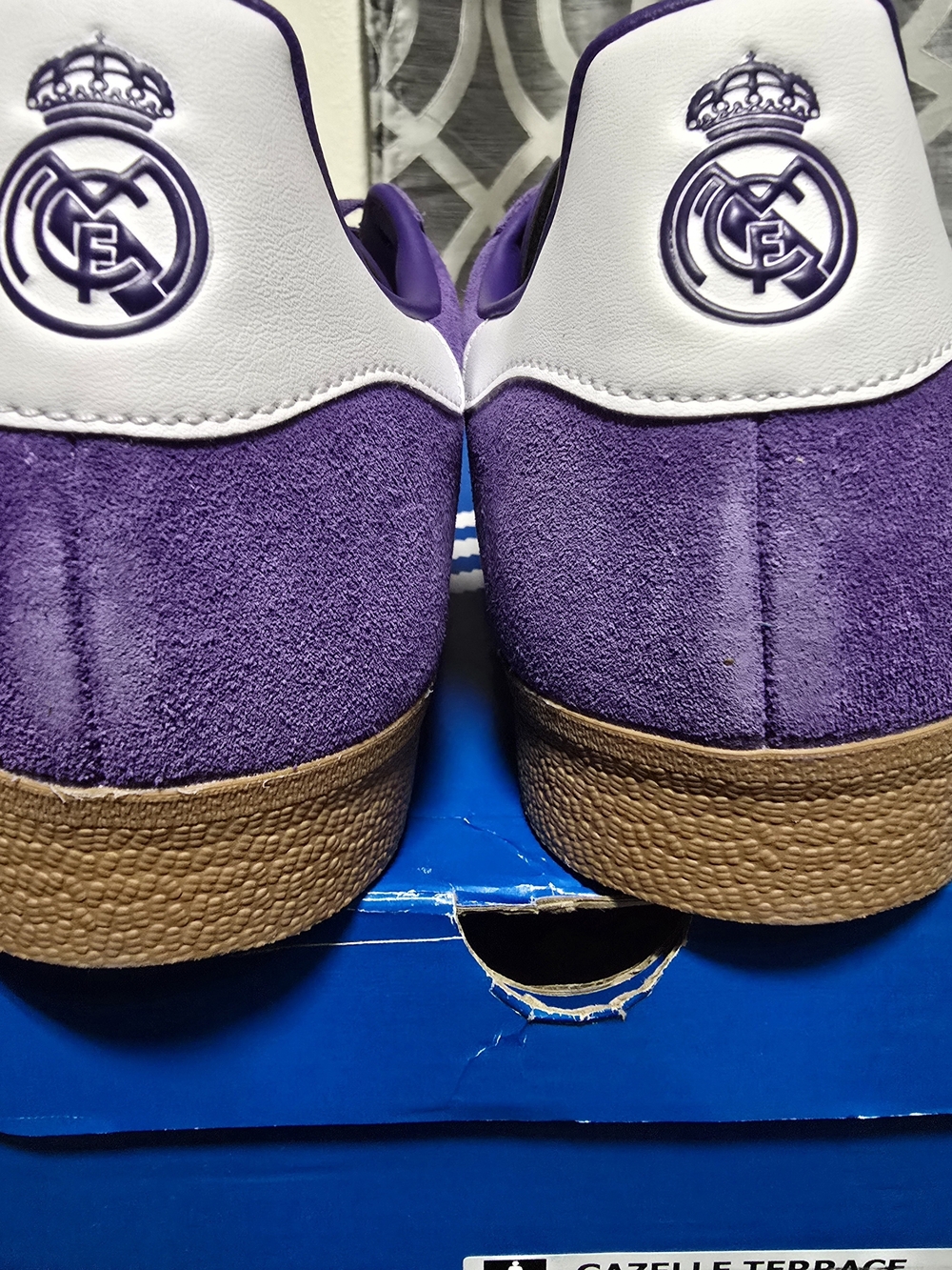 MEN Adidas Real Madrid Purple Suede Men's Sneakers Size 10 - Picture 4 of 13